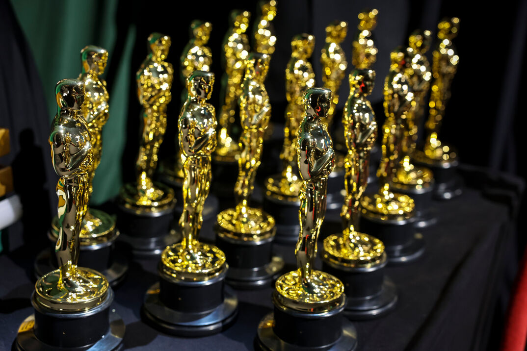 HOLLYWOOD, CA - MARCH 12: Oscar statues, backstage at the 95th Academy Awards at the Dolby Theatre on March 12, 2023 in Hollywood, California. (Robert Gauthier / Los Angeles Times via Getty Images)