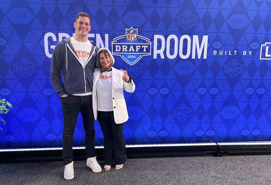Carl Nassib and Peggy Rajski