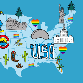 And the gayest states according to the latest batch of Google searches are…