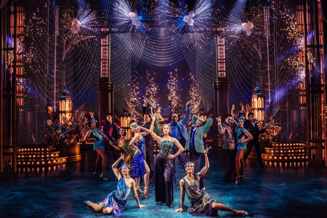 Samantha Pauly (center) and the cast of "The Great Gatsby" on Broadway 
