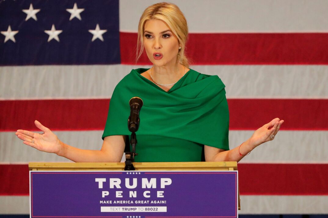 Ivanka Trump addresses supporters during a Make America Great Again rally on Sunday, November 1, 2020, at Stoney Creek Hotel and Conference Center in Rothschild, Wis. Trump was in the area to rally support for her father, President Donald Trump, ahead of Tuesday's election.