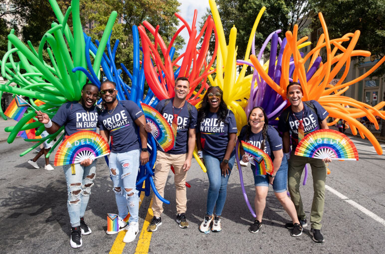 Delta at the 2022 Pride Parade, Atlanta Georgia.
