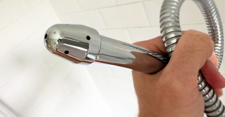 A shower attachment for douching