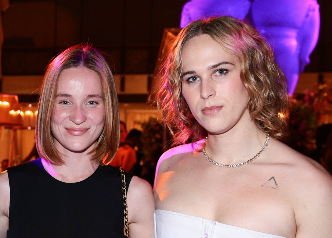 Elise Williams smiles next to Tommy Dorfman at a party.